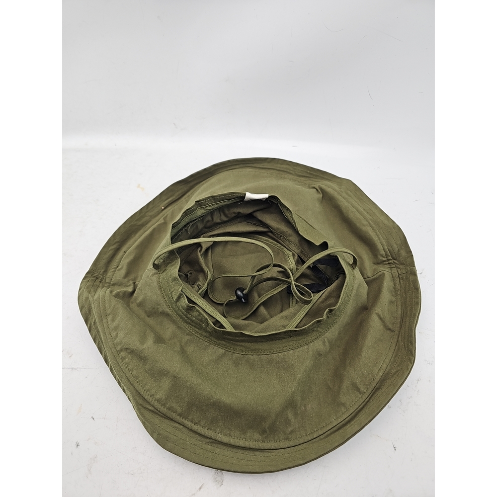 Hatiis Olive Green Wide Brim Cotton Sun Hat - Picture 3 of 5